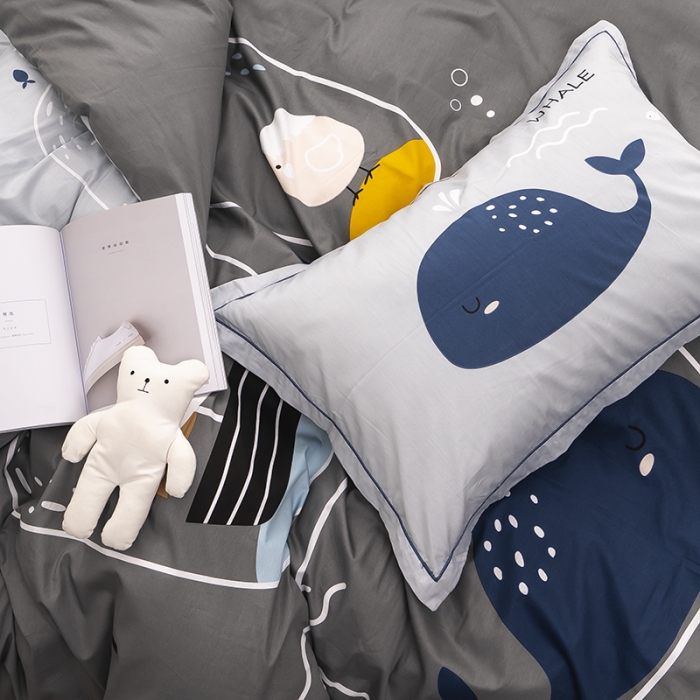 91家纺网 家纺一手货源 找家纺 金爱家 2021新款13372卡通全棉四件套 许愿瓶