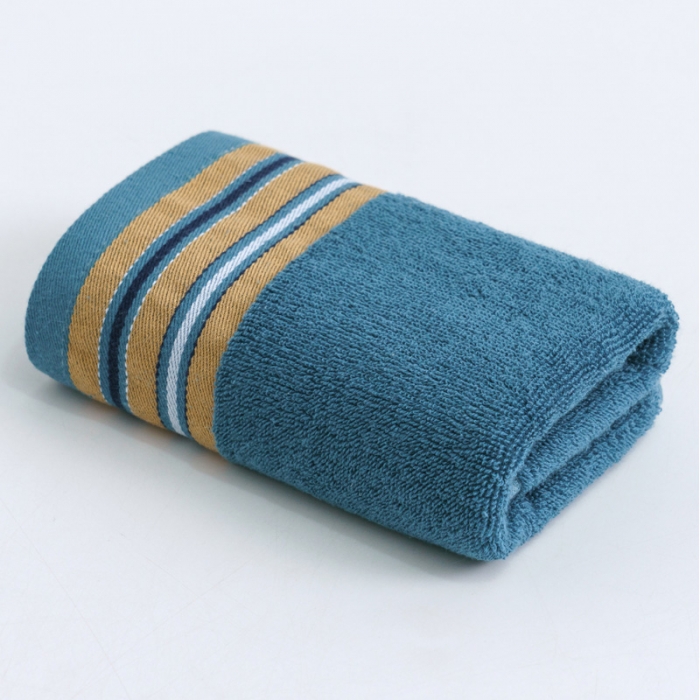 91家纺网 家纺一手货源 找家纺 朴尔 2021新款全棉32股彩格条系列毛巾浴巾毛巾墨绿色
