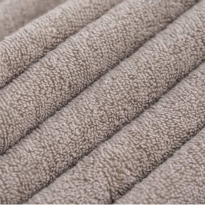 91家纺网 家纺一手货源 找家纺 朴尔 2021新款全棉32股彩格条系列毛巾浴巾浴巾浅咖色