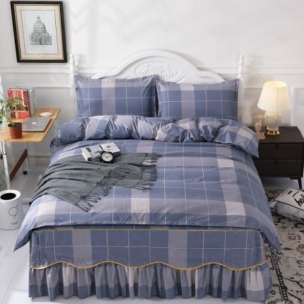 91家纺网 家纺一手货源 找家纺 （总）笠裙家纺 新款韩版公主风床裙四件套韩版磨毛四件套