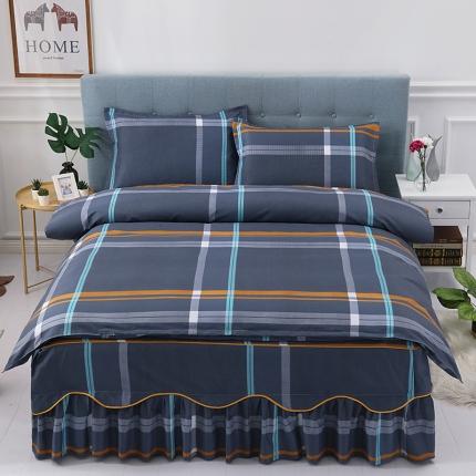 91家纺网 家纺一手货源 找家纺 笠裙家纺  新款 韩版公主风床裙四件套韩版磨毛四件套 真爱永恒