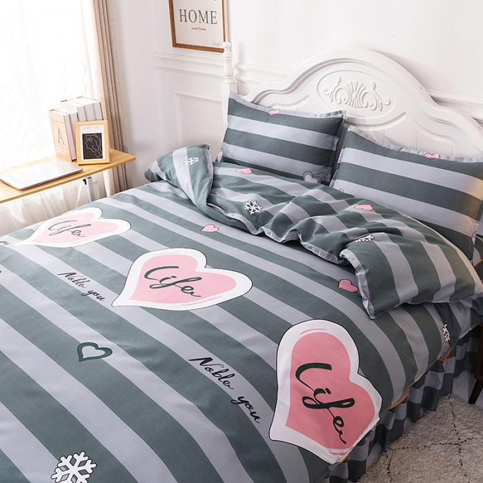 91家纺网 家纺一手货源 找家纺 笠裙家纺 新款韩版公主风床裙四件套韩版磨毛四件套 生活