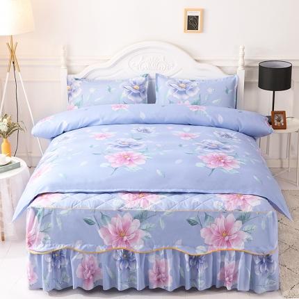 91家纺网 家纺一手货源 找家纺 （总）笠裙家纺 2024新款加棉夹棉床裙夹棉四件套