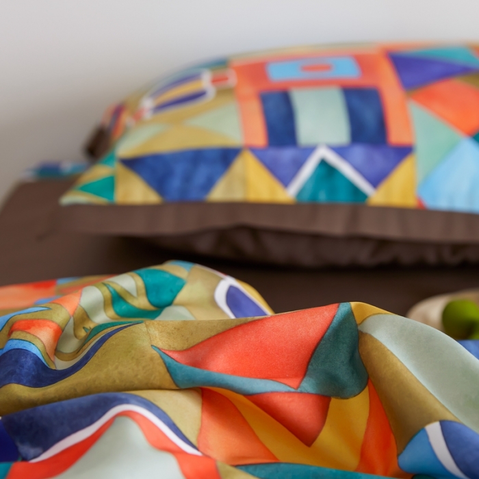 91家纺网 家纺一手货源 找家纺 优然居 2021新款小边款小美风格四件套 科姆橙