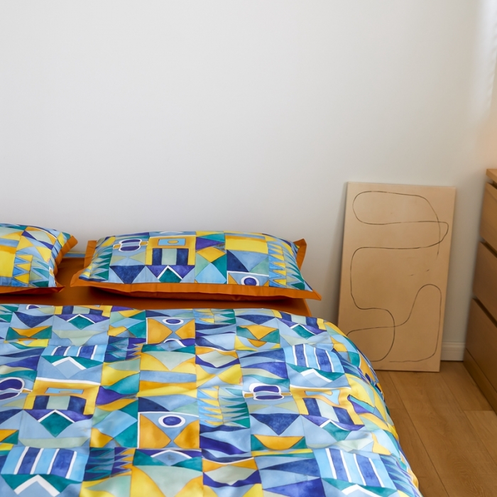 91家纺网 家纺一手货源 找家纺 优然居 2021新款小边款小美风格四件套 科姆黄