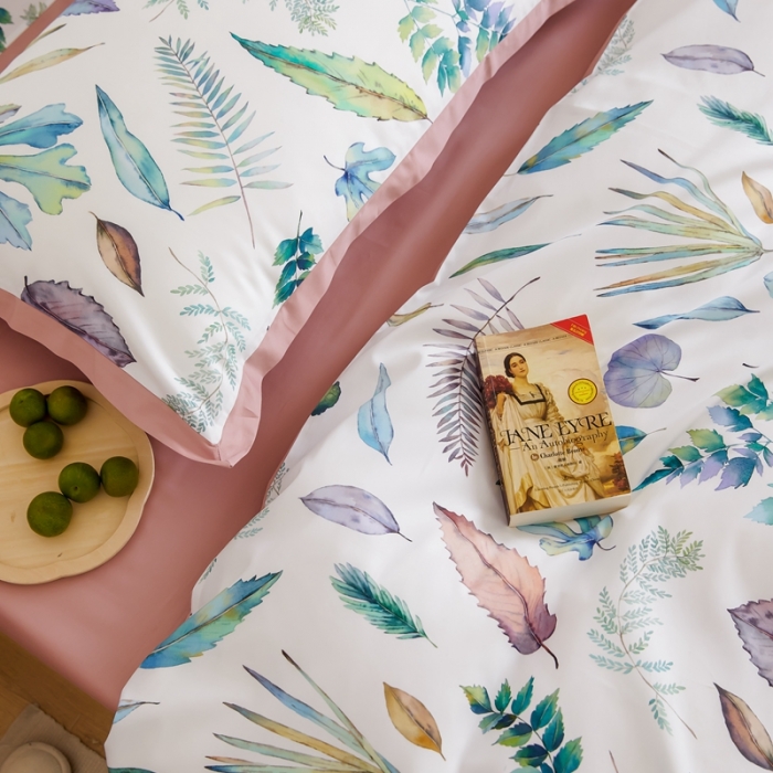 91家纺网 家纺一手货源 找家纺 优然居 2021新款小边款小美风格四件套 纽曼白