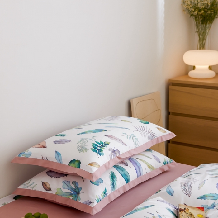 91家纺网 家纺一手货源 找家纺 优然居 2021新款小边款小美风格四件套 纽曼白