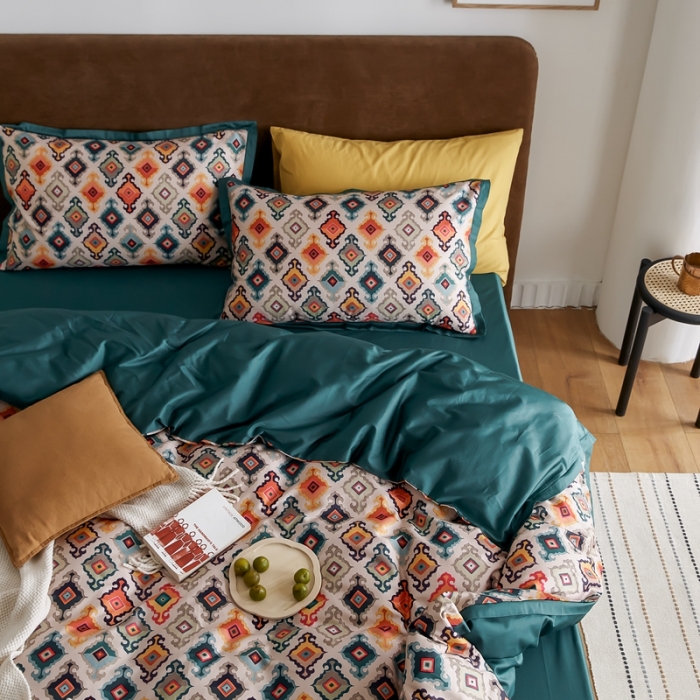 91家纺网 家纺一手货源 找家纺 优然居 2021新款小边款小美风格四件套 瑞芙丽