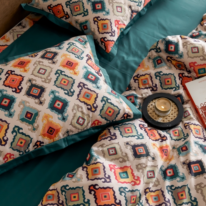 91家纺网 家纺一手货源 找家纺 优然居 2021新款小边款小美风格四件套 瑞芙丽