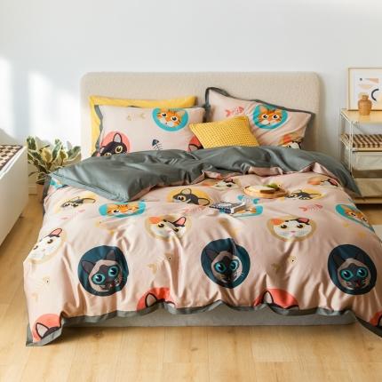 91家纺网 家纺一手货源 找家纺 （总）优然居 2021新款小边款INS风格四件套