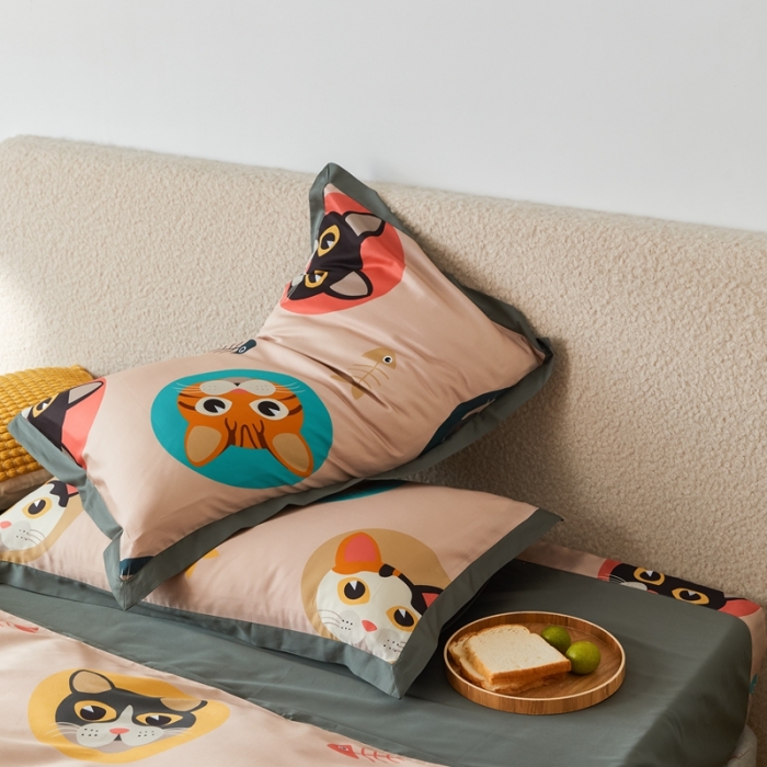 91家纺网 家纺一手货源 找家纺 优然居 2021新款小边款INS风格四件套 凯特粉