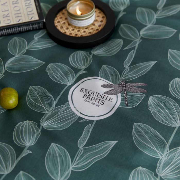 91家纺网 家纺一手货源 找家纺 优然居 2021新款小边款INS风格四件套 莱茵绿