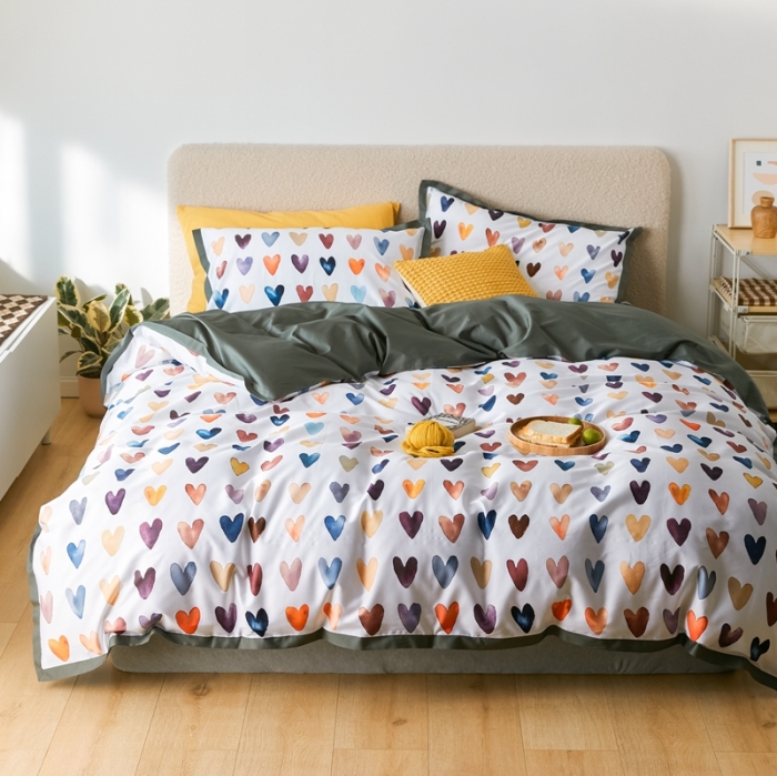 91家纺网 家纺一手货源 找家纺 优然居 2021新款小边款INS风格四件套 洛芙兰