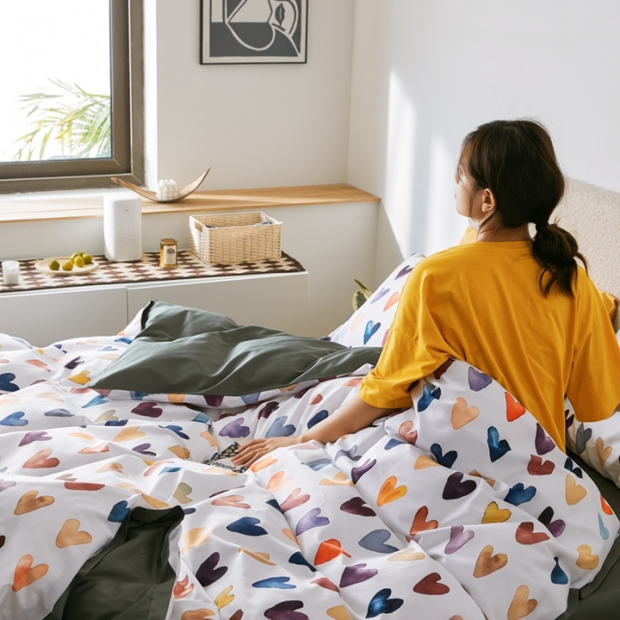 91家纺网 家纺一手货源 找家纺 优然居 2021新款小边款INS风格四件套 洛芙兰