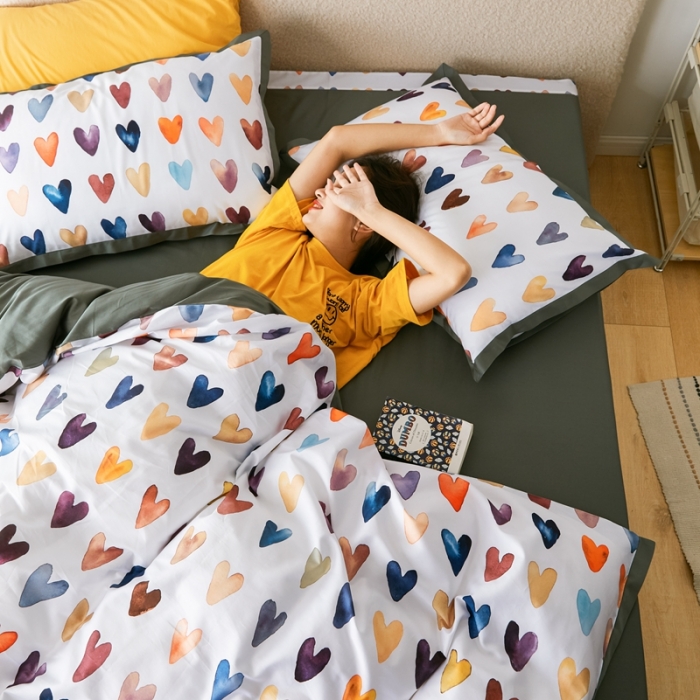 91家纺网 家纺一手货源 找家纺 优然居 2021新款小边款INS风格四件套 洛芙兰