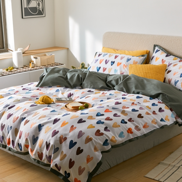 91家纺网 家纺一手货源 找家纺 优然居 2021新款小边款INS风格四件套 洛芙兰