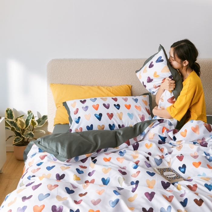 91家纺网 家纺一手货源 找家纺 优然居 2021新款小边款INS风格四件套 洛芙兰