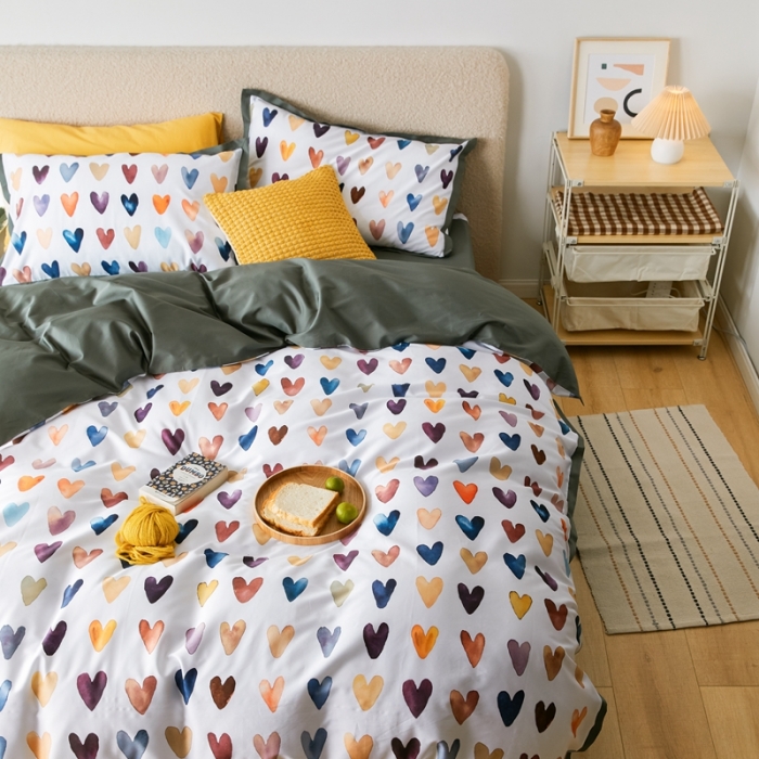 91家纺网 家纺一手货源 找家纺 优然居 2021新款小边款INS风格四件套 洛芙兰