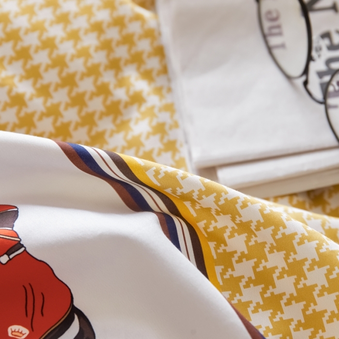 91家纺网 家纺一手货源 找家纺 优然居 2021新款小边款轻奢风四件套 艾尔玛黄