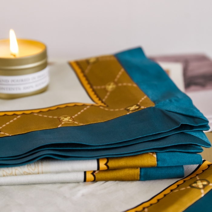 91家纺网 家纺一手货源 找家纺 优然居 2021新款小边款轻奢风四件套 多迈黄