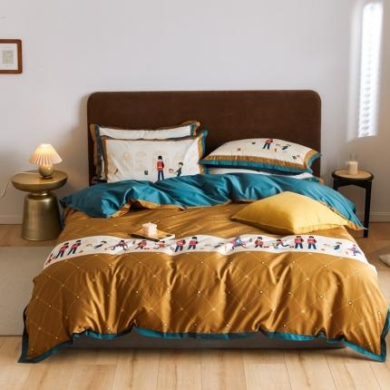 优然居 2021新款小边款轻奢风四件套 多迈黄