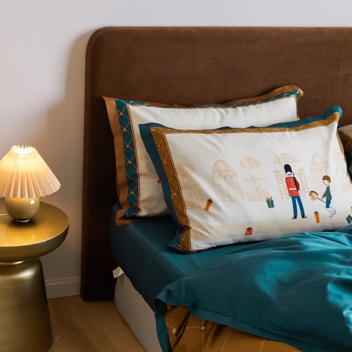 91家纺网 家纺一手货源 找家纺 优然居 2021新款小边款轻奢风四件套 多迈黄