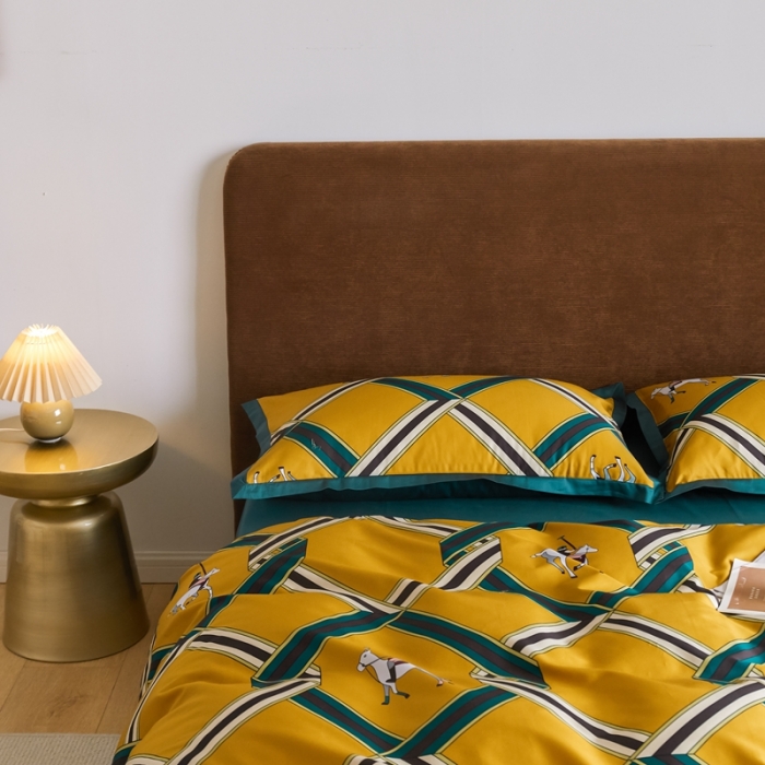 91家纺网 家纺一手货源 找家纺 优然居 2021新款小边款轻奢风四件套 柯尔特金