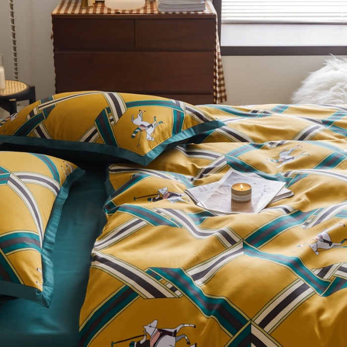 91家纺网 家纺一手货源 找家纺 优然居 2021新款小边款轻奢风四件套 柯尔特金