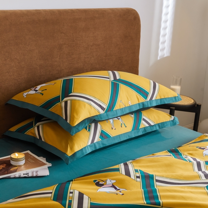 91家纺网 家纺一手货源 找家纺 优然居 2021新款小边款轻奢风四件套 柯尔特金