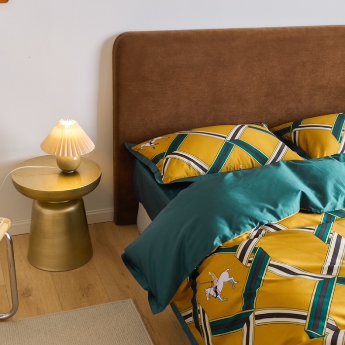 91家纺网 家纺一手货源 找家纺 优然居 2021新款小边款轻奢风四件套 柯尔特金