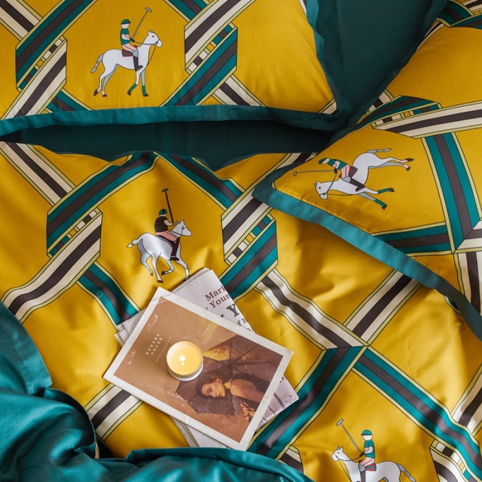 91家纺网 家纺一手货源 找家纺 优然居 2021新款小边款轻奢风四件套 柯尔特金