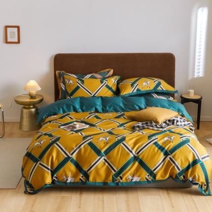 优然居 2021新款小边款轻奢风四件套 柯尔特金