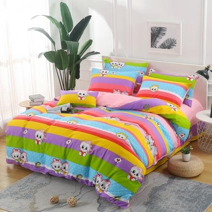 91家纺网 家纺一手货源 找家纺 （总）雨萝家纺 2021新款棉加绒水晶牛奶法莱绒四件套