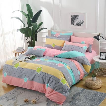 91家纺网 家纺一手货源 找家纺 （总）雨萝家纺 2021新款棉加绒水晶牛奶法莱绒四件套