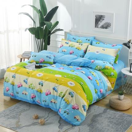 91家纺网 家纺一手货源 找家纺 （总）雨萝家纺 2021新款棉加绒水晶牛奶法莱绒四件套