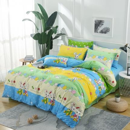 91家纺网 家纺一手货源 找家纺 （总）雨萝家纺 2021新款棉加绒水晶牛奶法莱绒四件套