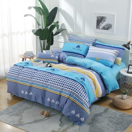 91家纺网 家纺一手货源 找家纺 （总）雨萝家纺 2021新款棉加绒水晶牛奶法莱绒四件套