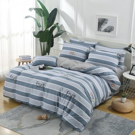 雨萝家纺 2021新款棉加绒四件套 伊莉莎