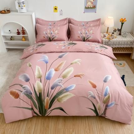 91家纺网 家纺一手货源 找家纺 （总）金爱家 2021新款全棉活性花卉系列四件套