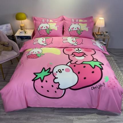 金爱家 2021新款13372大版全棉卡通四件套 米琪