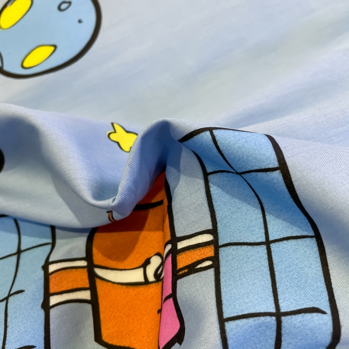 91家纺网 家纺一手货源 找家纺 金爱家 2021新款13372大版全棉卡通四件套 太空