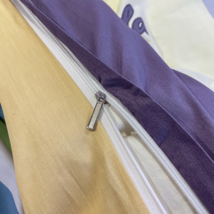 91家纺网 家纺一手货源 找家纺 金爱家 2021新款全棉13372四件套条格简约系列栖夏