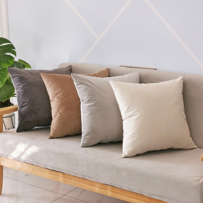 91家纺网 家纺一手货源 找家纺 荷兰绒抱枕厂家加工定做糖果绒抱枕纯色毛绒方枕靠背垫坐垫靠垫