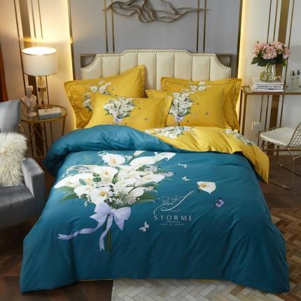 91家纺网 家纺一手货源 找家纺 （总）启航 2021年爆款全棉春夏新品四件套