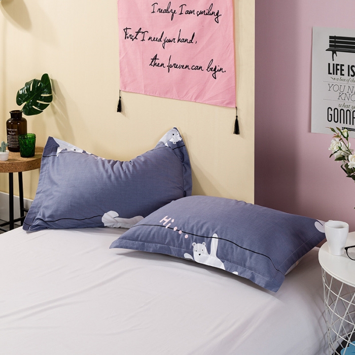 91家纺网 家纺一手货源 找家纺 绵庭家纺 2017新款全棉12868系列四件套爱跳舞的熊