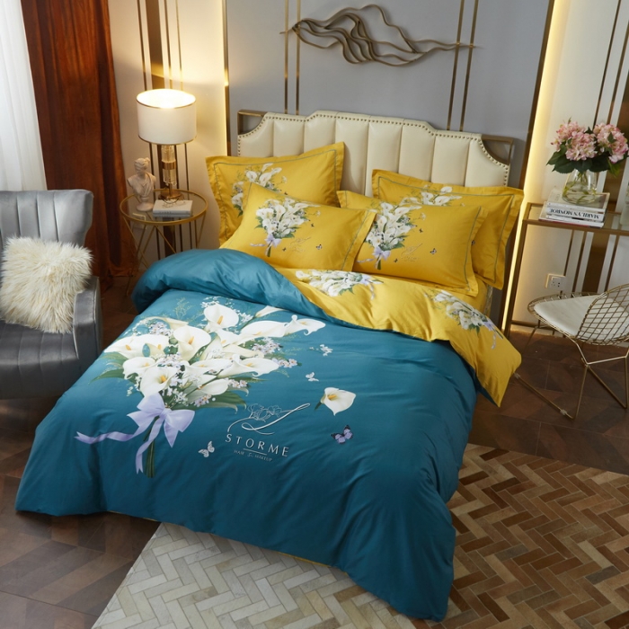 91家纺网 家纺一手货源 找家纺 启航 2021年爆款全棉春夏新品四件套 艾莲娜兰