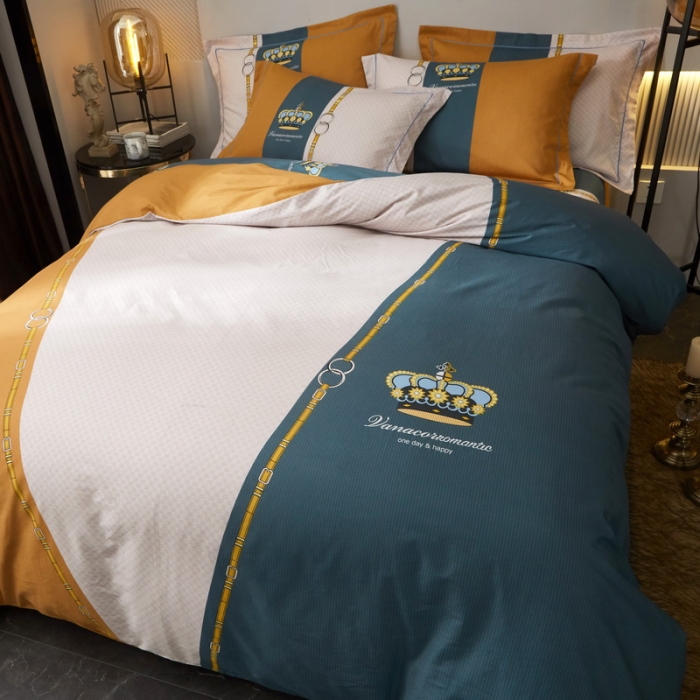 91家纺网 家纺一手货源 找家纺 启航 2021年爆款全棉春夏新品四件套布鲁斯