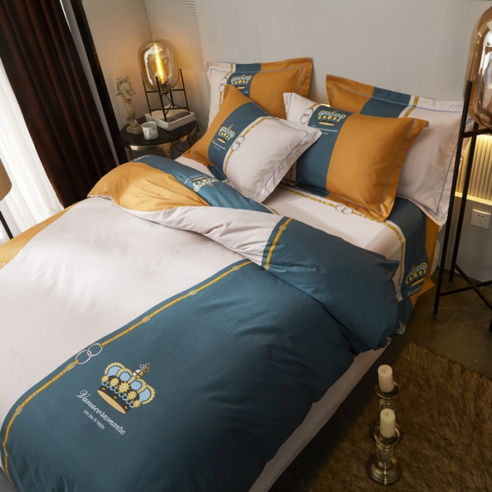 91家纺网 家纺一手货源 找家纺 启航 2021年爆款全棉春夏新品四件套布鲁斯