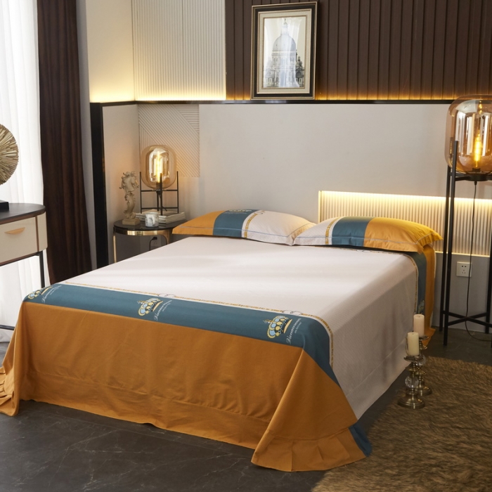 91家纺网 家纺一手货源 找家纺 启航 2021年爆款全棉春夏新品四件套布鲁斯