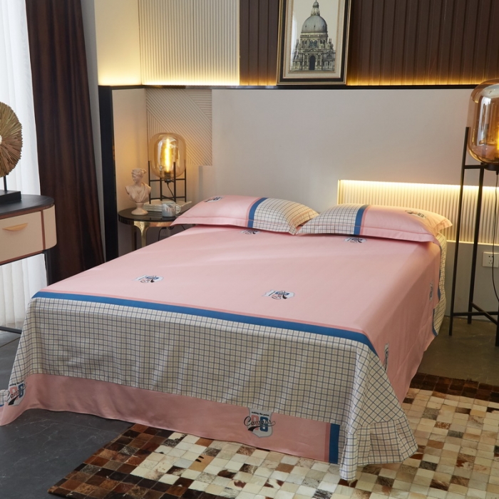 91家纺网 家纺一手货源 找家纺 启航 2021年爆款全棉春夏新品四件套 玛格丽粉